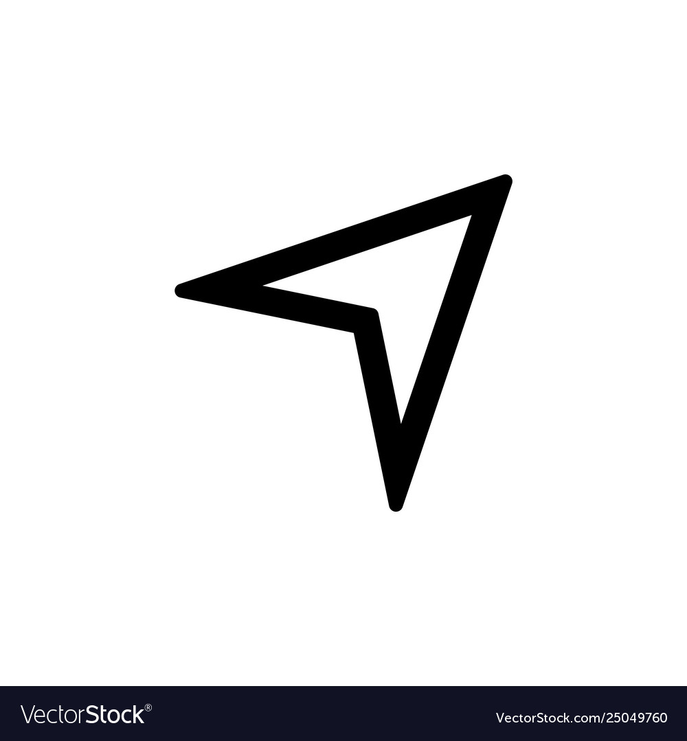 Mouse pointer icon for simple flat style ui design
