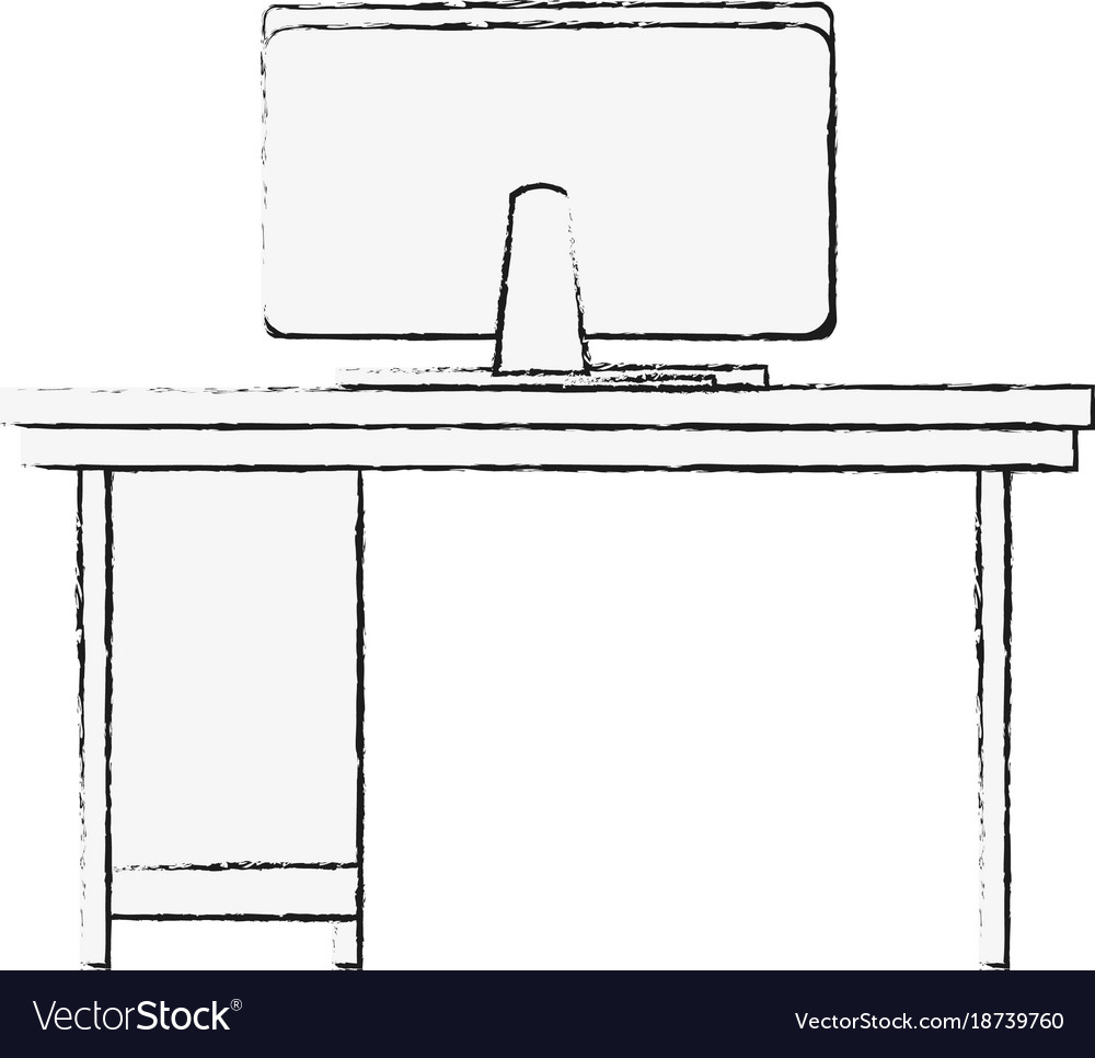 Office desk and pc