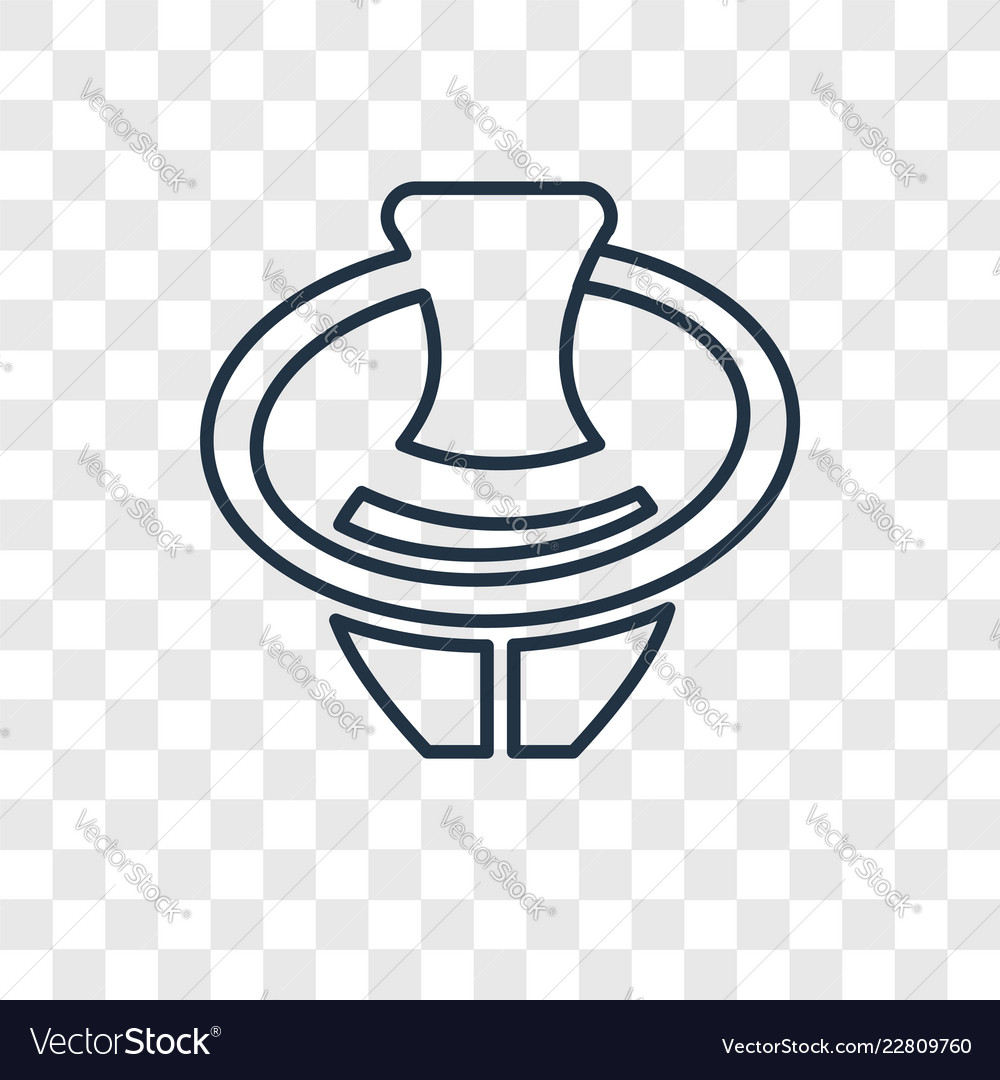 Ring concept linear icon isolated on transparent vector image Ring concept linear icon isolated on transparent