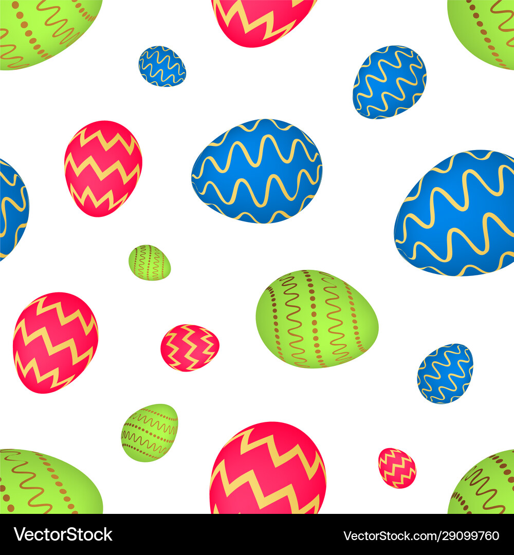 Seamless pattern with colorful easter eggs Vector Image