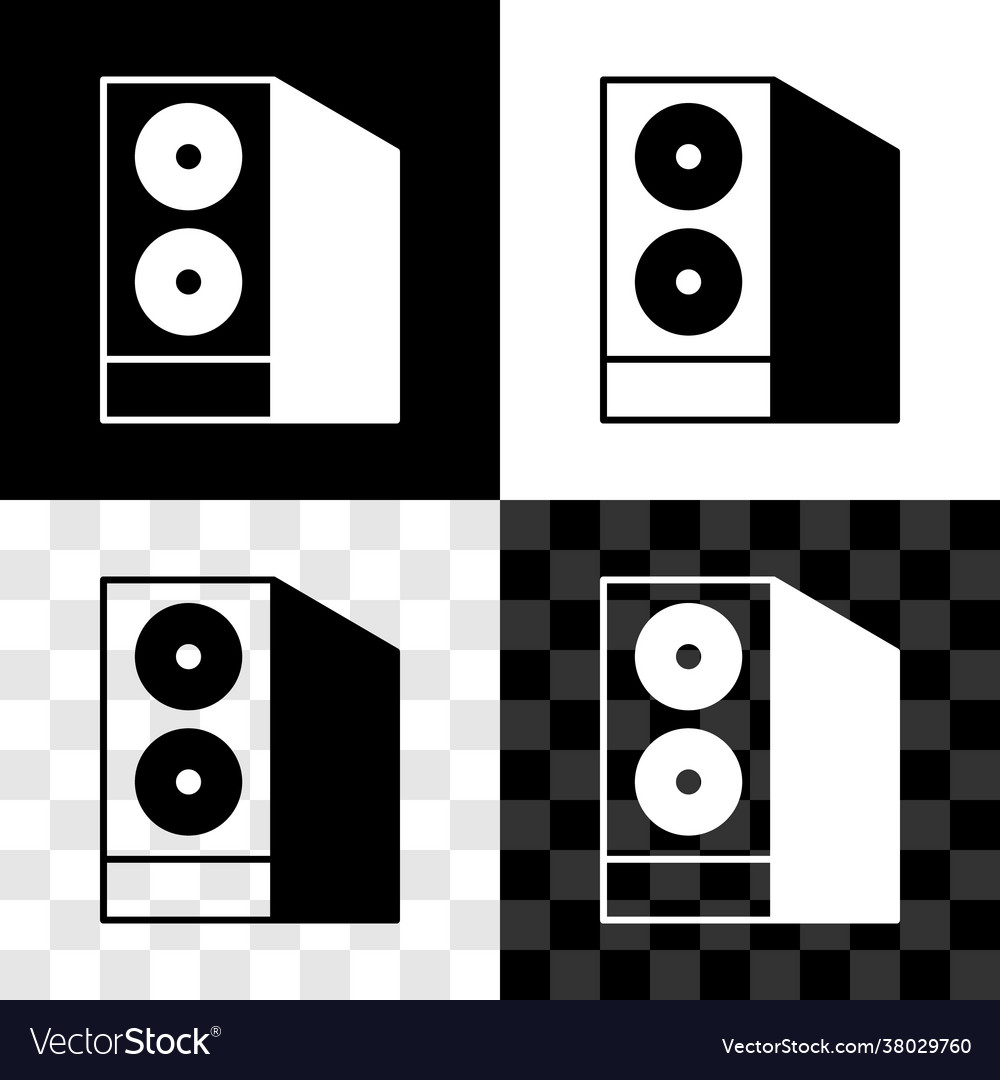 Set case computer icon isolated on black