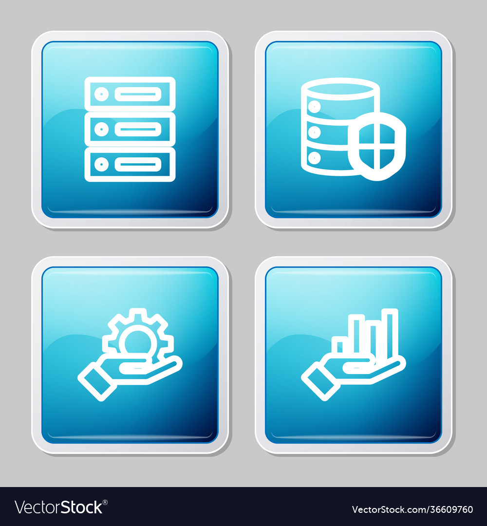Set line server data web hosting with shield