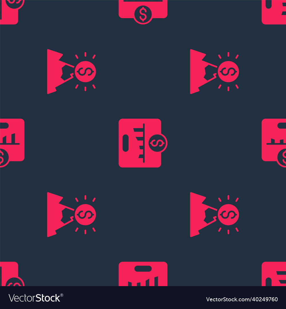 Set mountains with flag and key performance vector image Set mountains with flag and key performance