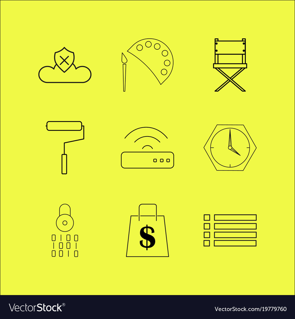 Web linear icon set simple outline icons