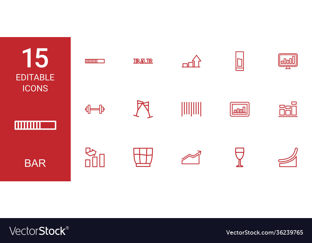 15 bar icons