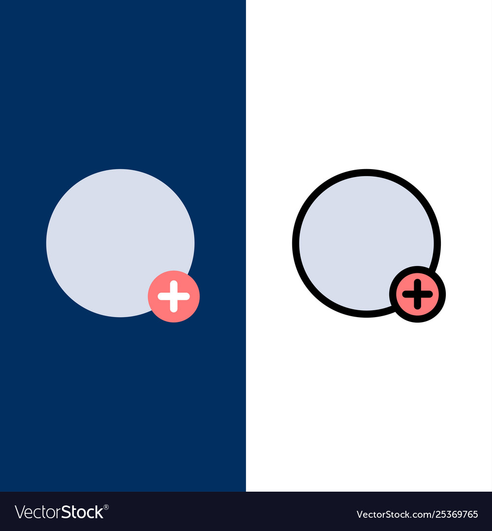 Basic plus sign ui icons flat and line filled