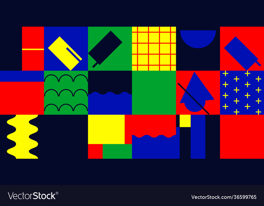 Deconstructed abstract pattern design