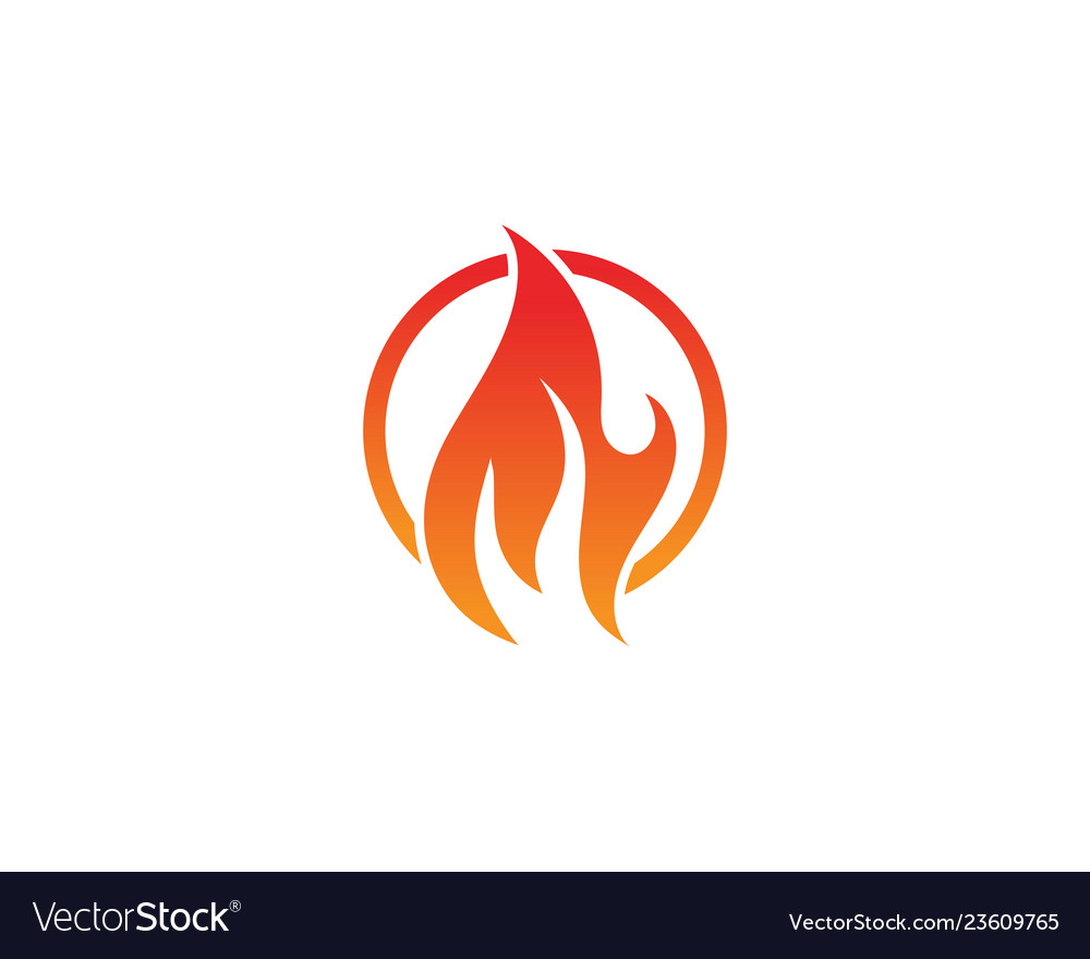 Fire flame logo template icon oil gas and energy Vector Image