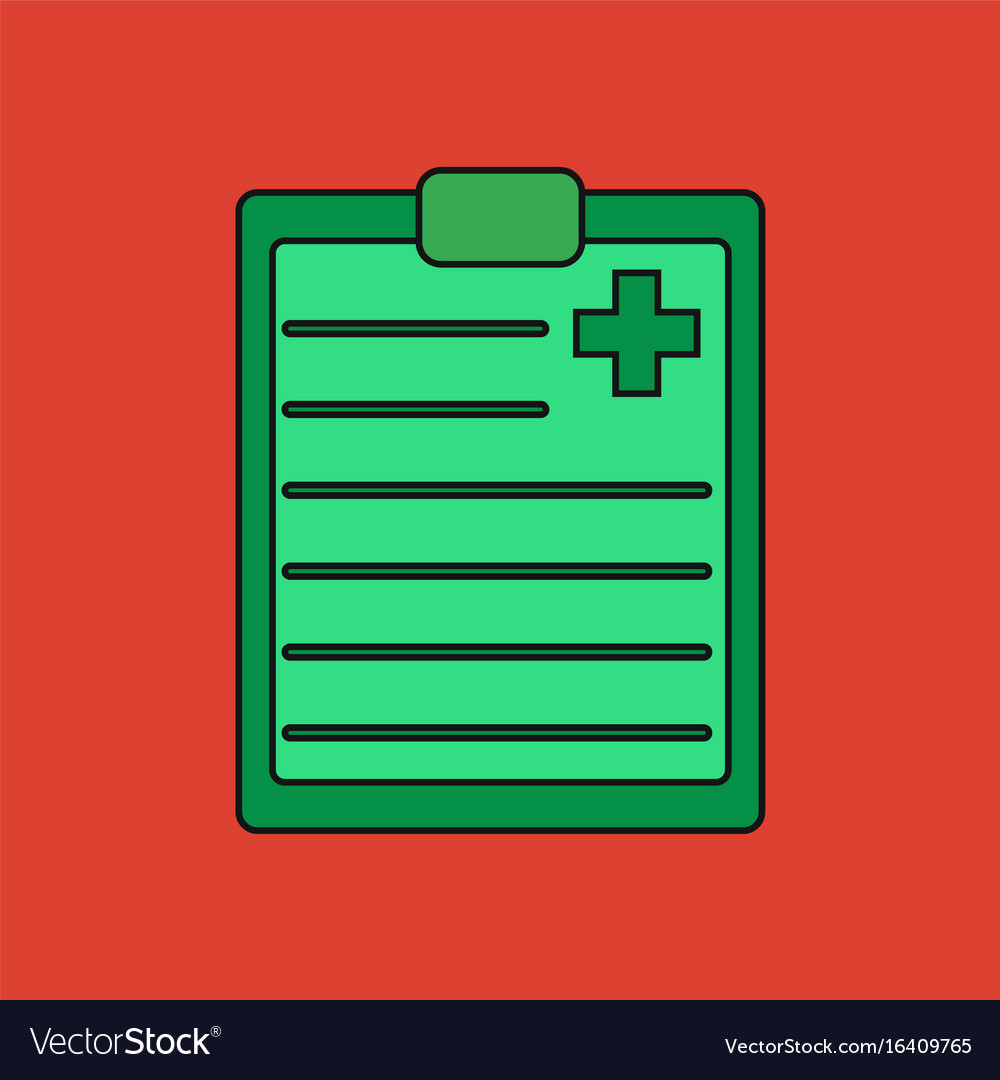 Flat icon design collection medical board