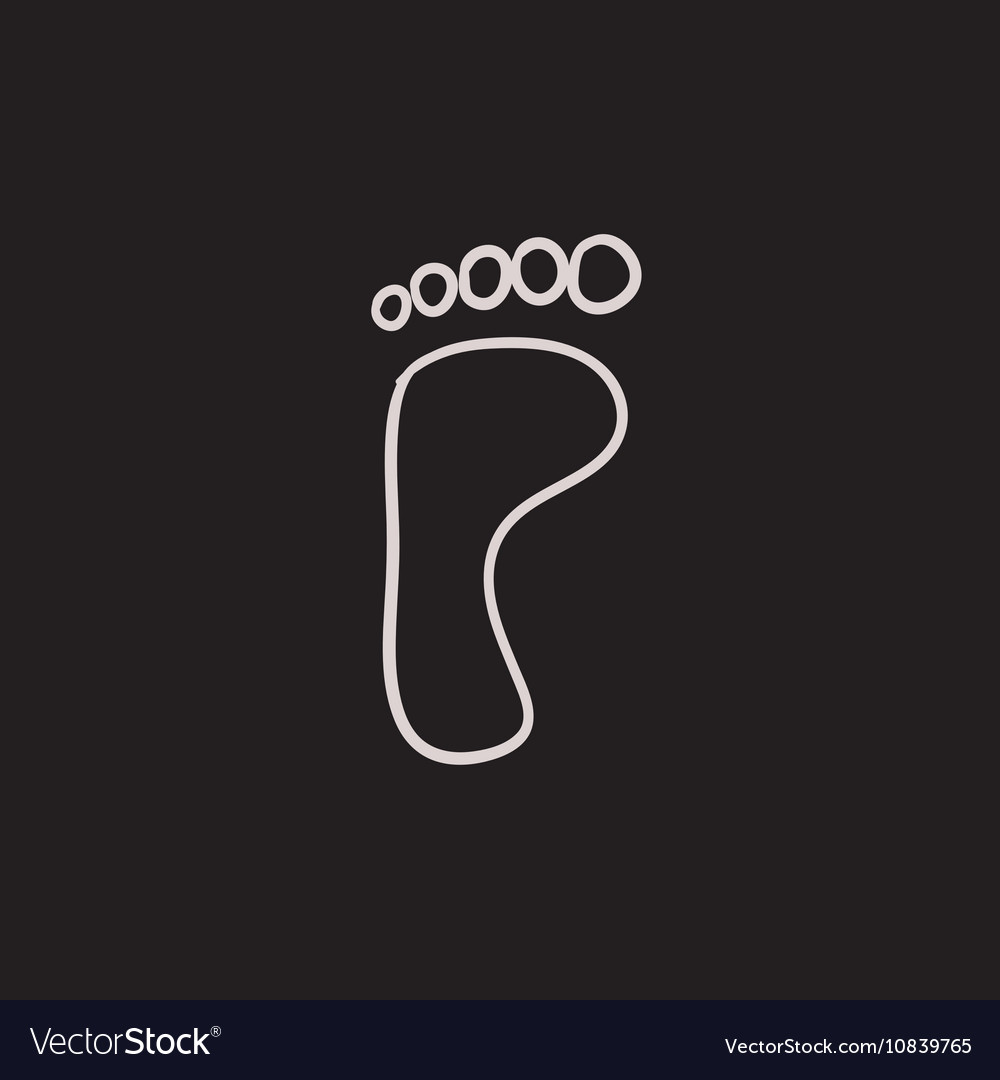 Footprint sketch icon