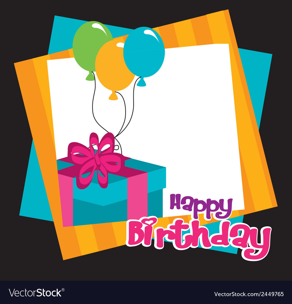 Happy birthday design over black background