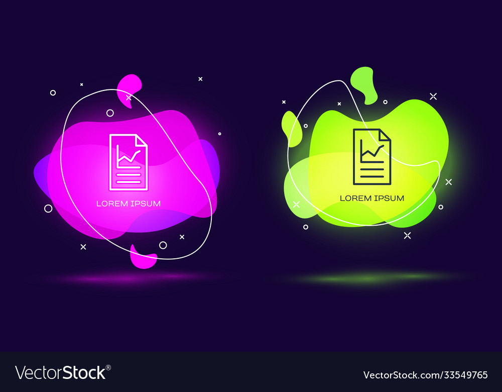 Line document with graph chart icon isolated vector image Line document with graph chart icon isolated