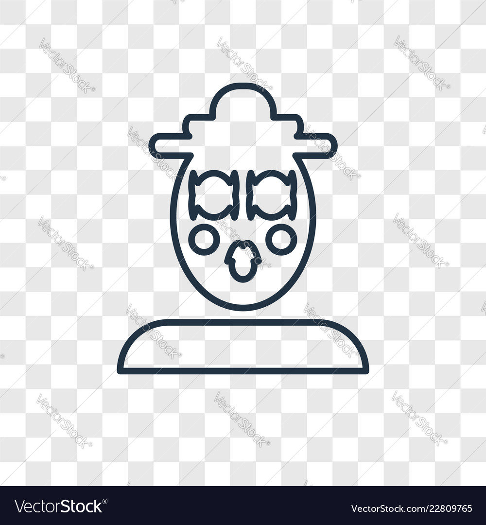 Mime concept linear icon isolated on transparent Vector Image Mime concept linear icon isolated on transparent