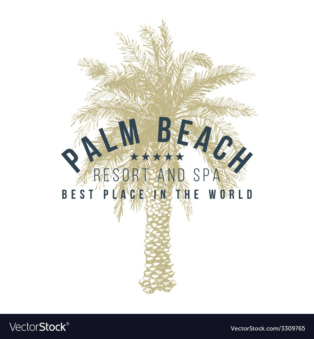 Palm beach logo template