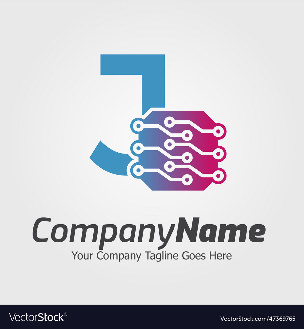 Programming code and technology logo template
