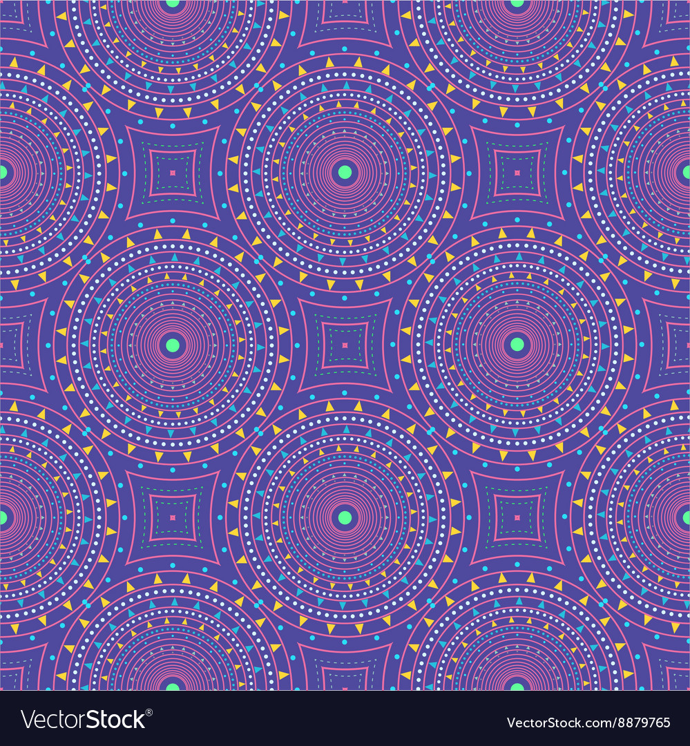 Seamless pattern with dotted circles