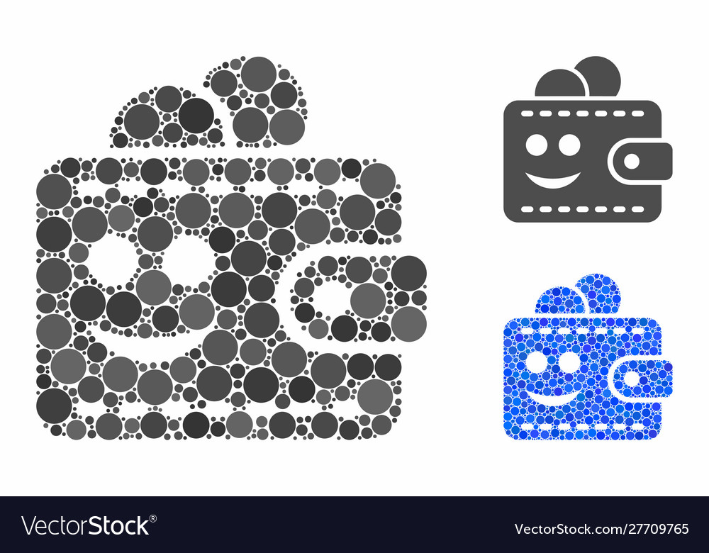 Smile Geldbörse Mosaik Ikonen Kreise