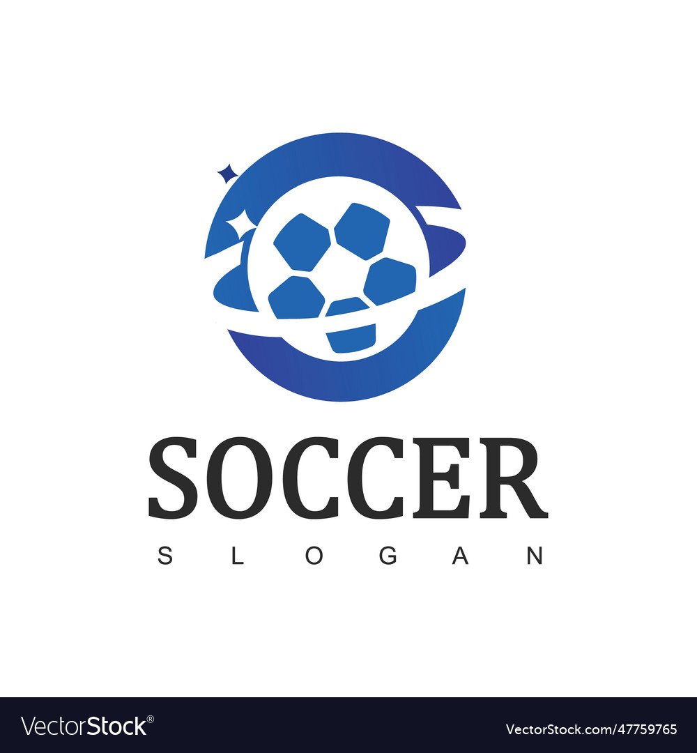 Soccer logo or football club sign Royalty Free Vector Image