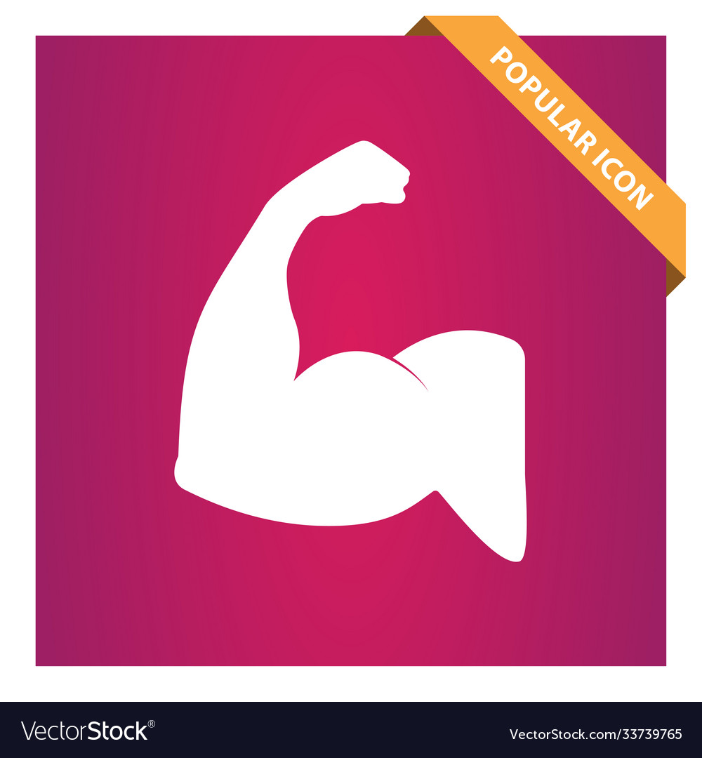 Strong arm icon for web and mobile