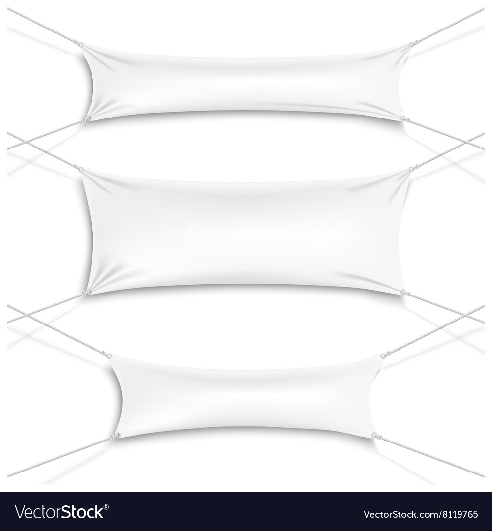 Textile banners on white background