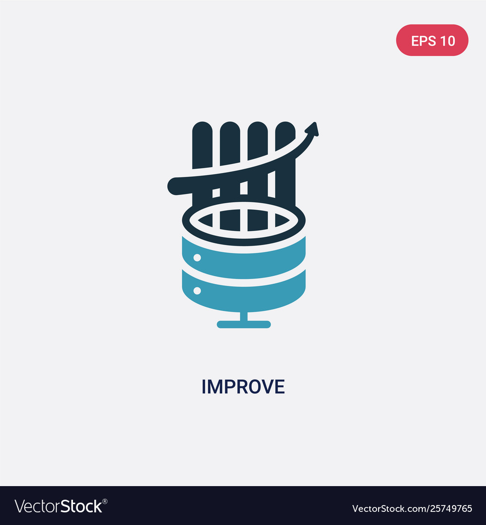 Two color improve icon from web hosting concept vector image Two color improve icon from web hosting concept