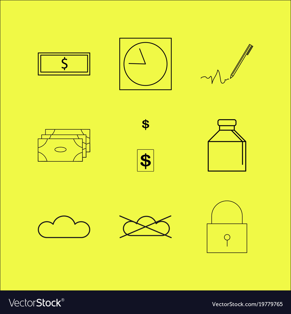 Web linear icon set simple outline icons