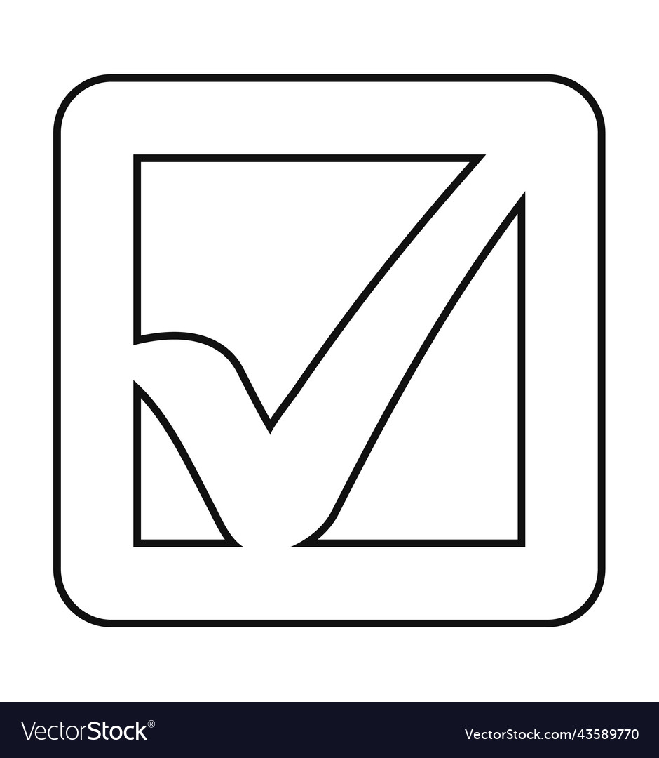Checkbox line icon editable eps