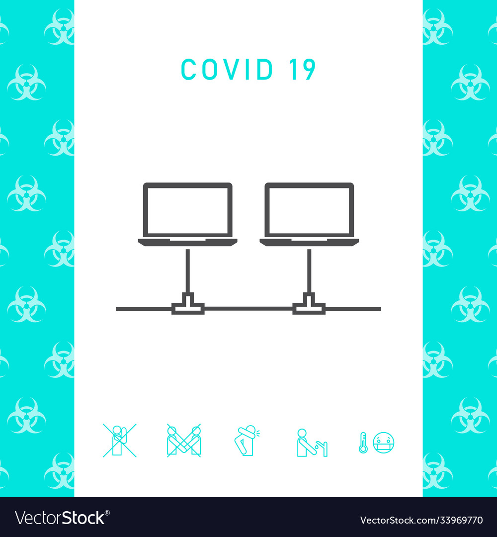 Computer network icon graphic elements