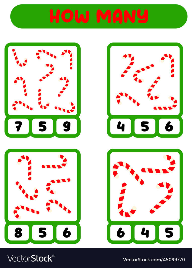Count how many candies write down the answer vector image Count how many candies write down the answer