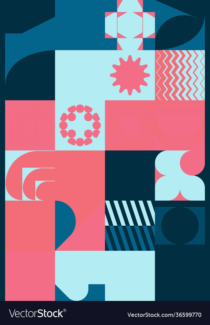 Deconstructed abstract pattern design vector image Deconstructed abstract pattern design