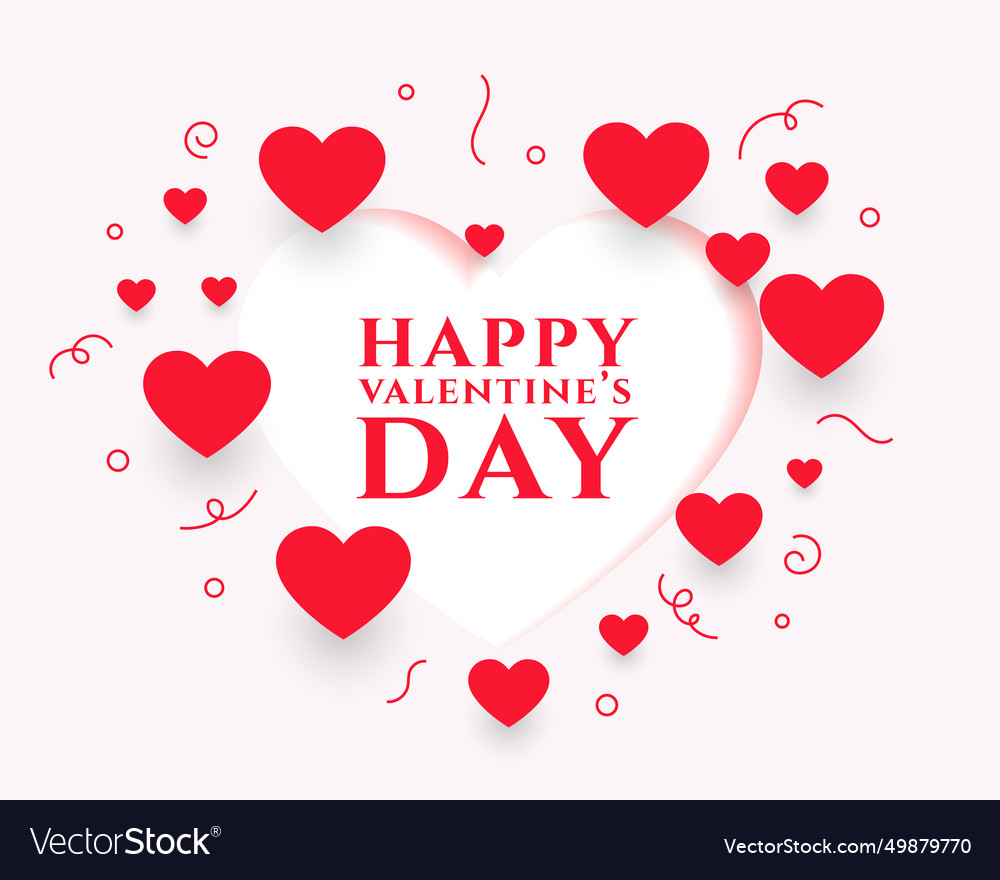 Decorative happy valentines day greeting card Vector Image