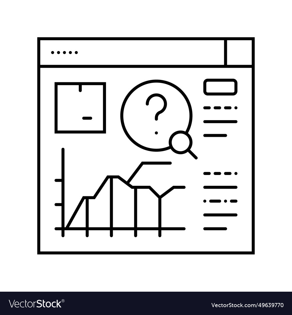 Demand forecasting logistic manager line icon vector image Demand forecasting logistic manager line icon