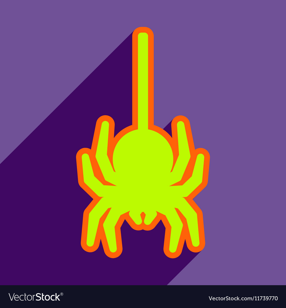 Flat with shadow icon and mobile application