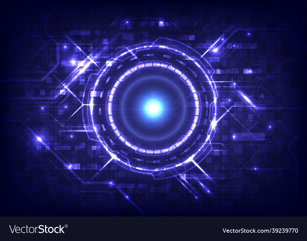 Futuristic sci-fi glowing hud element data vector image Futuristic sci-fi glowing hud element data
