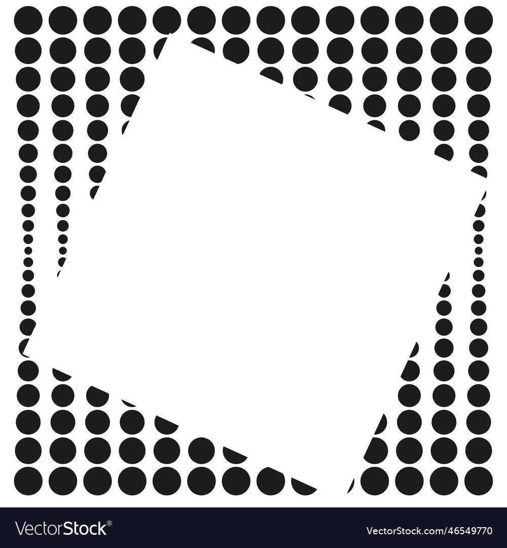 Halftone screentone square border frame design