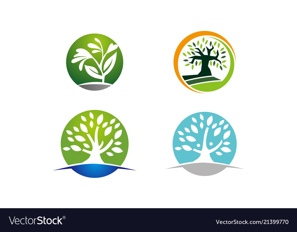 Oak tree template set