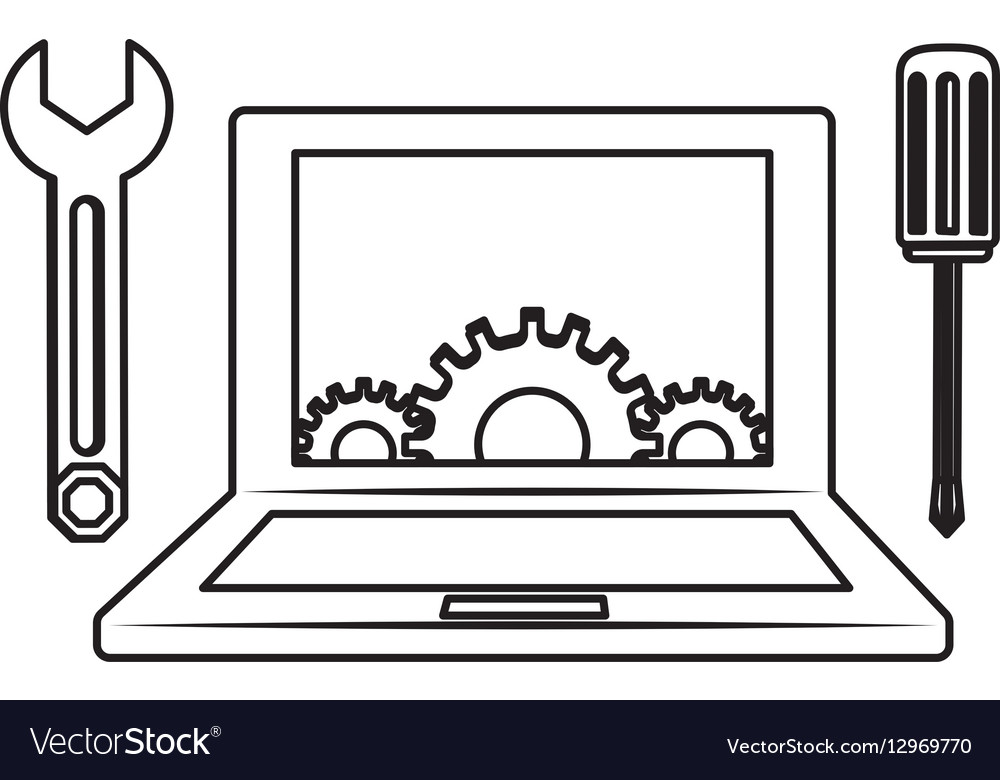 Technical service computers icon