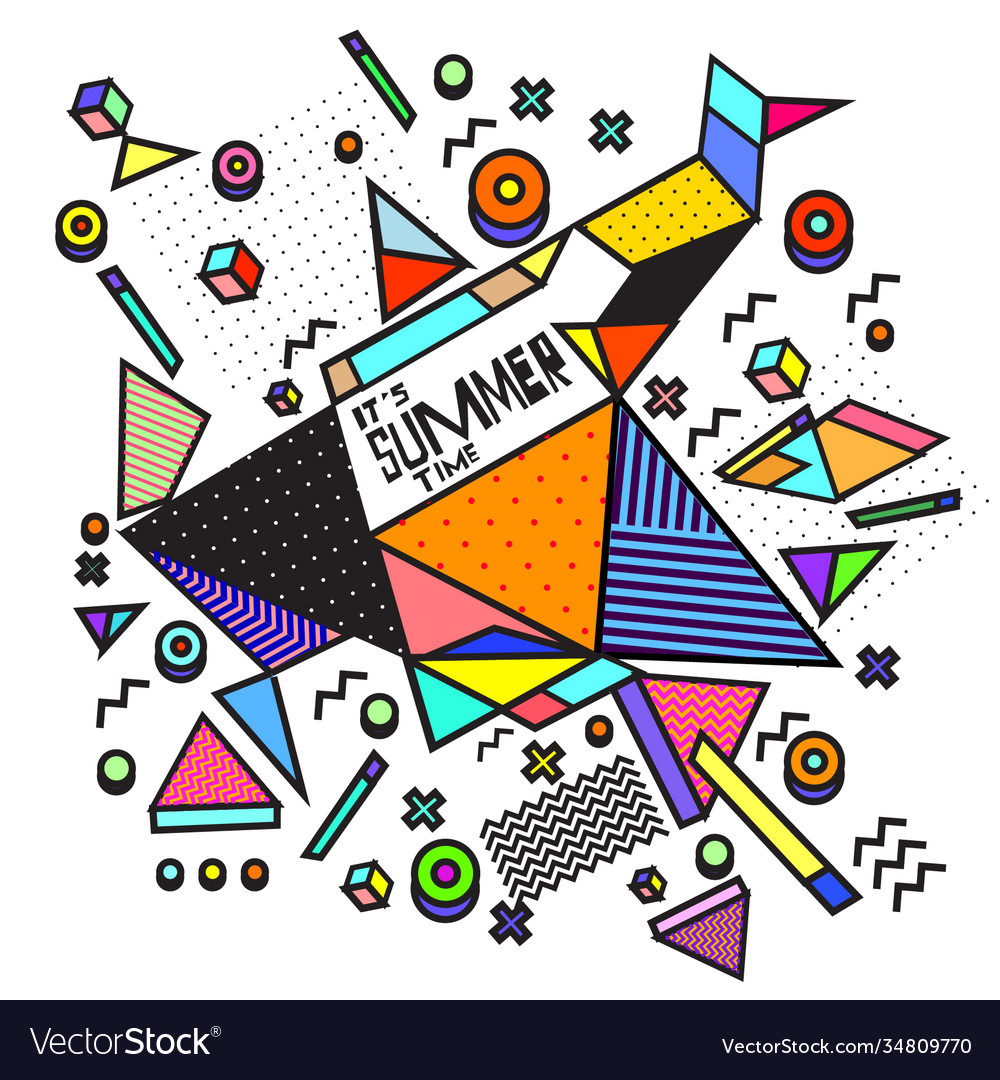 Triangle geometric forms for summer events