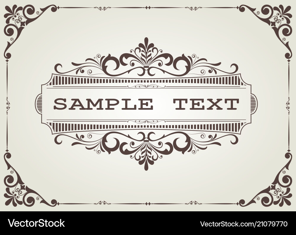 Vintage frame Royalty Free Vector Image - VectorStock