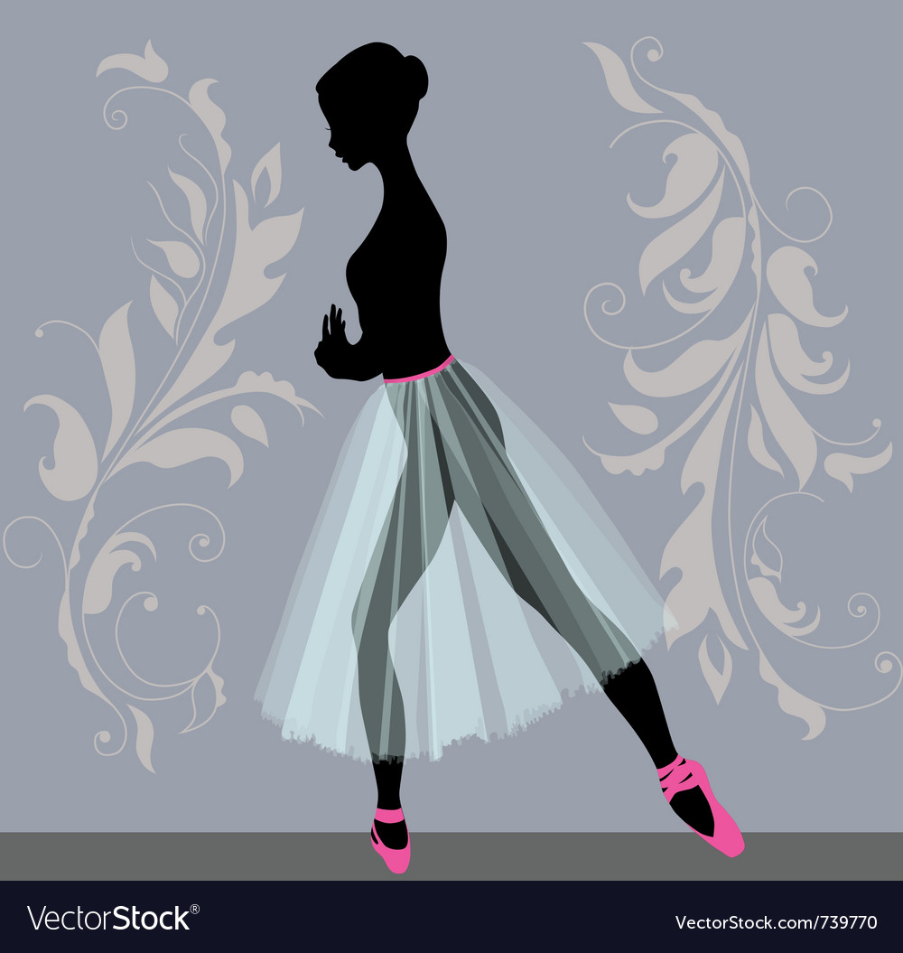 Young Ballerina Royalty Free Vector Image Vectorstock 8552