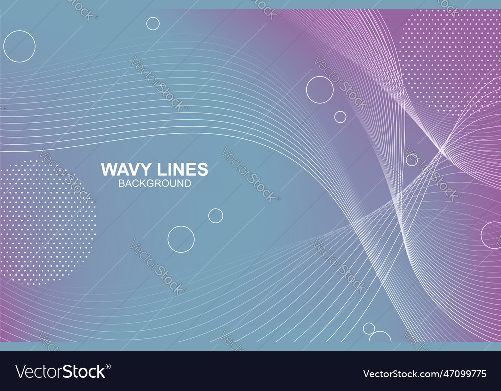 Abstract wavy lines on gradient background