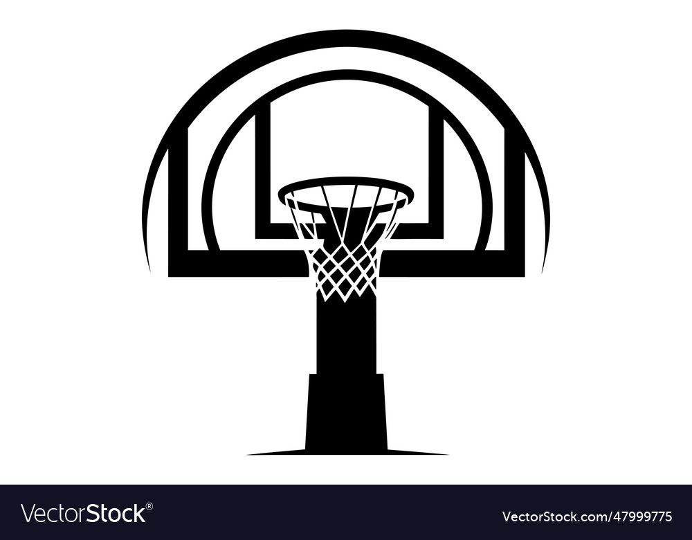 Basketball hoop flat Royalty Free Vector Image