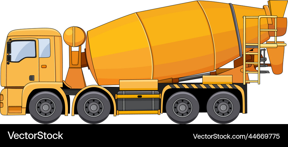 Cement mixer truck Royalty Free Vector Image VectorStock