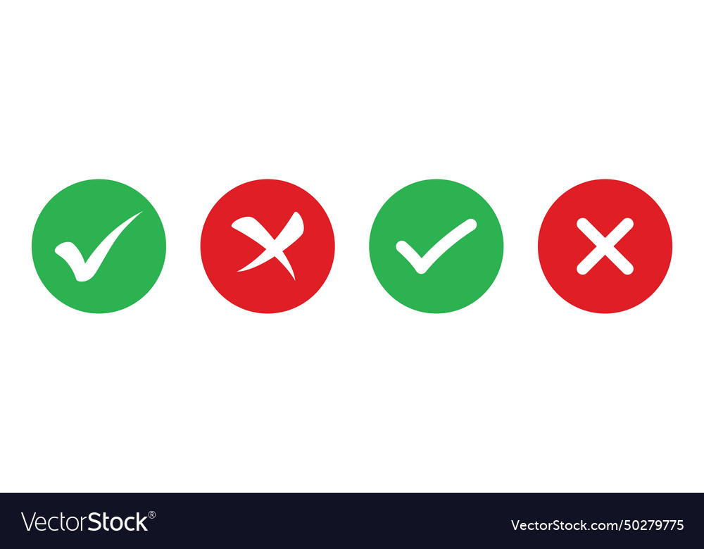 Check Mark and X Icon