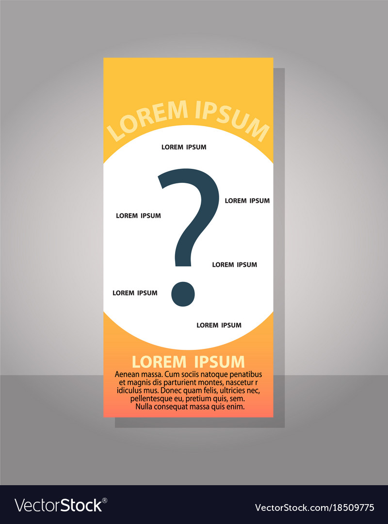 Creative question mark can be used for web design