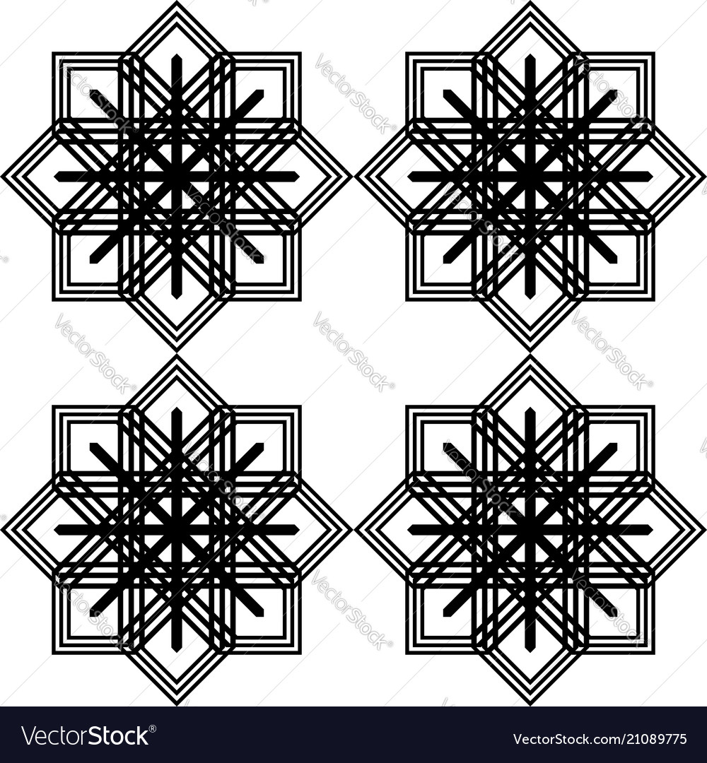 Design seamless monochrome snowflake pattern Vector Image Design seamless monochrome snowflake pattern