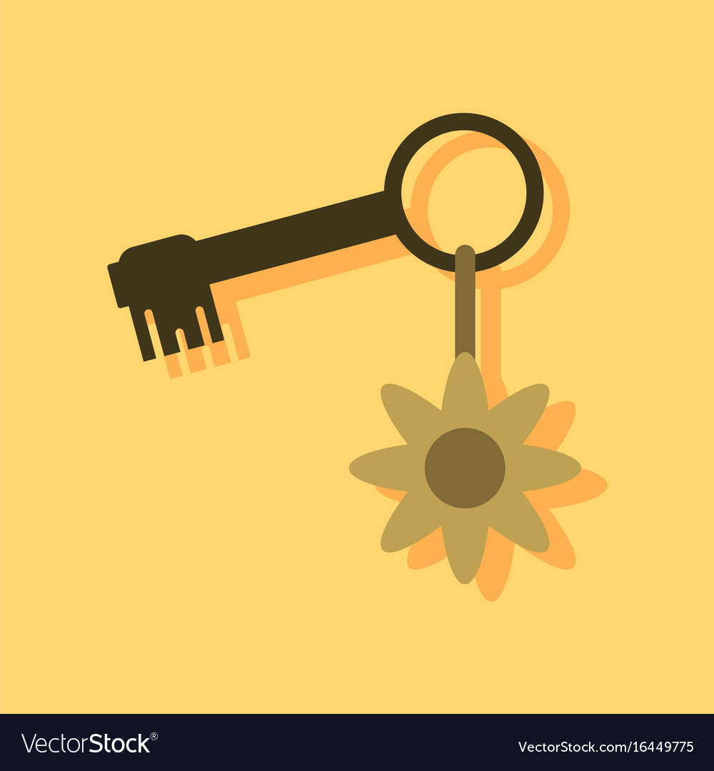 Flat icon design collection key and fob