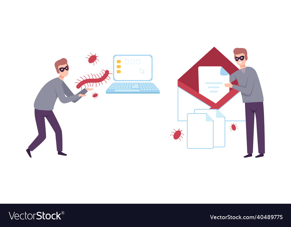 Hacker stealing personal data with phishing site