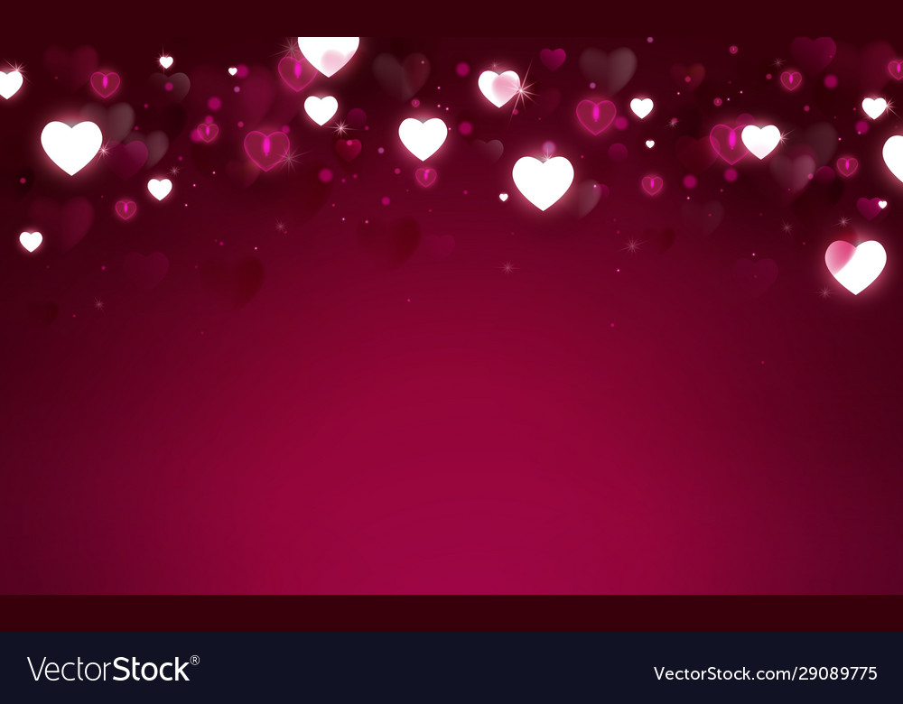 Hearts shape and bokeh background Royalty Free Vector Image