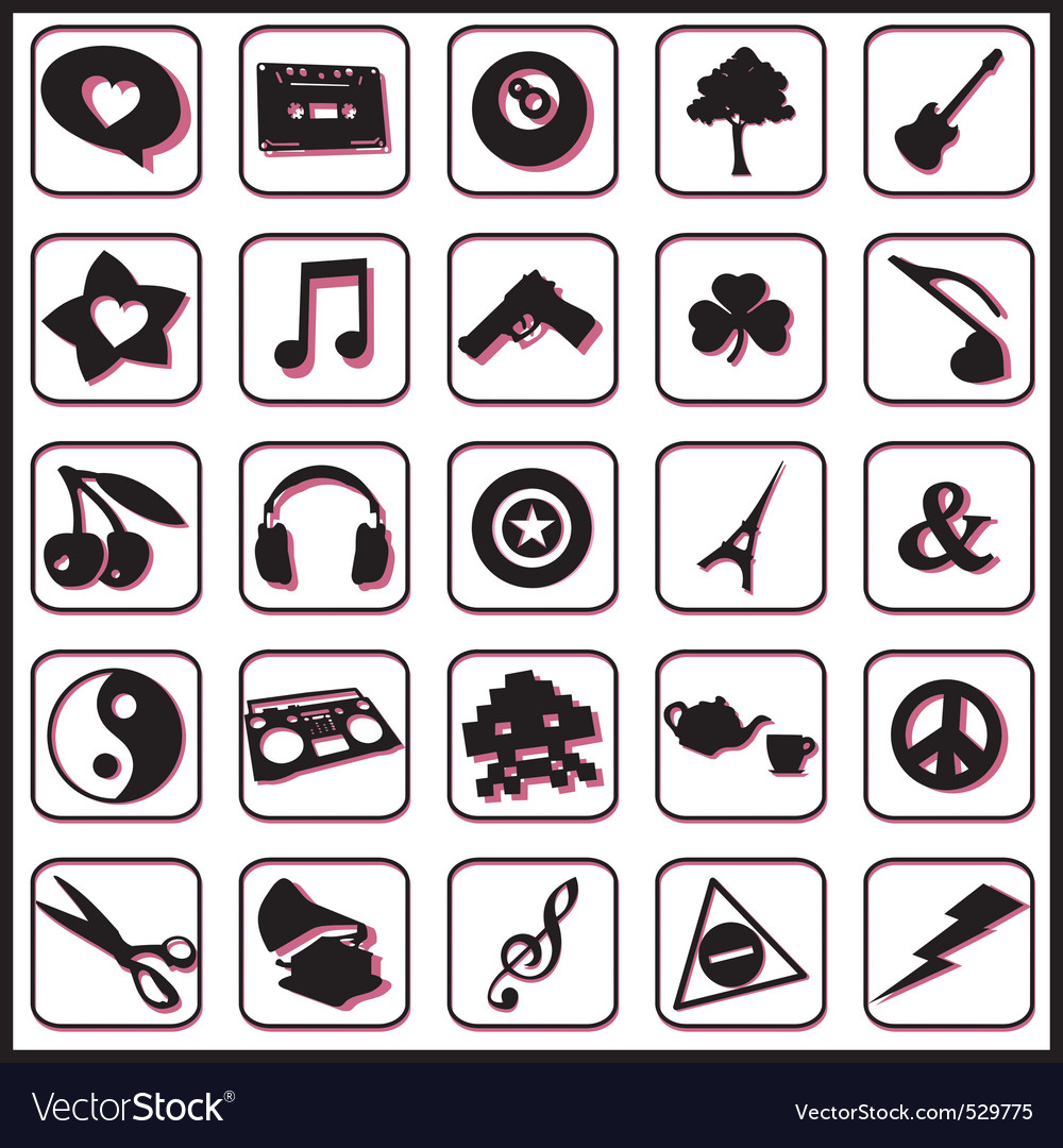 Icons Royalty Free Vector Image - VectorStock